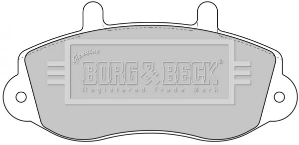 BORG & BECK Комплект тормозных колодок, дисковый тормоз BBP1638